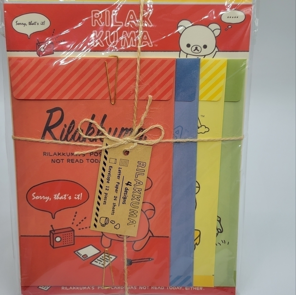 Rilakkuma stationary letter set